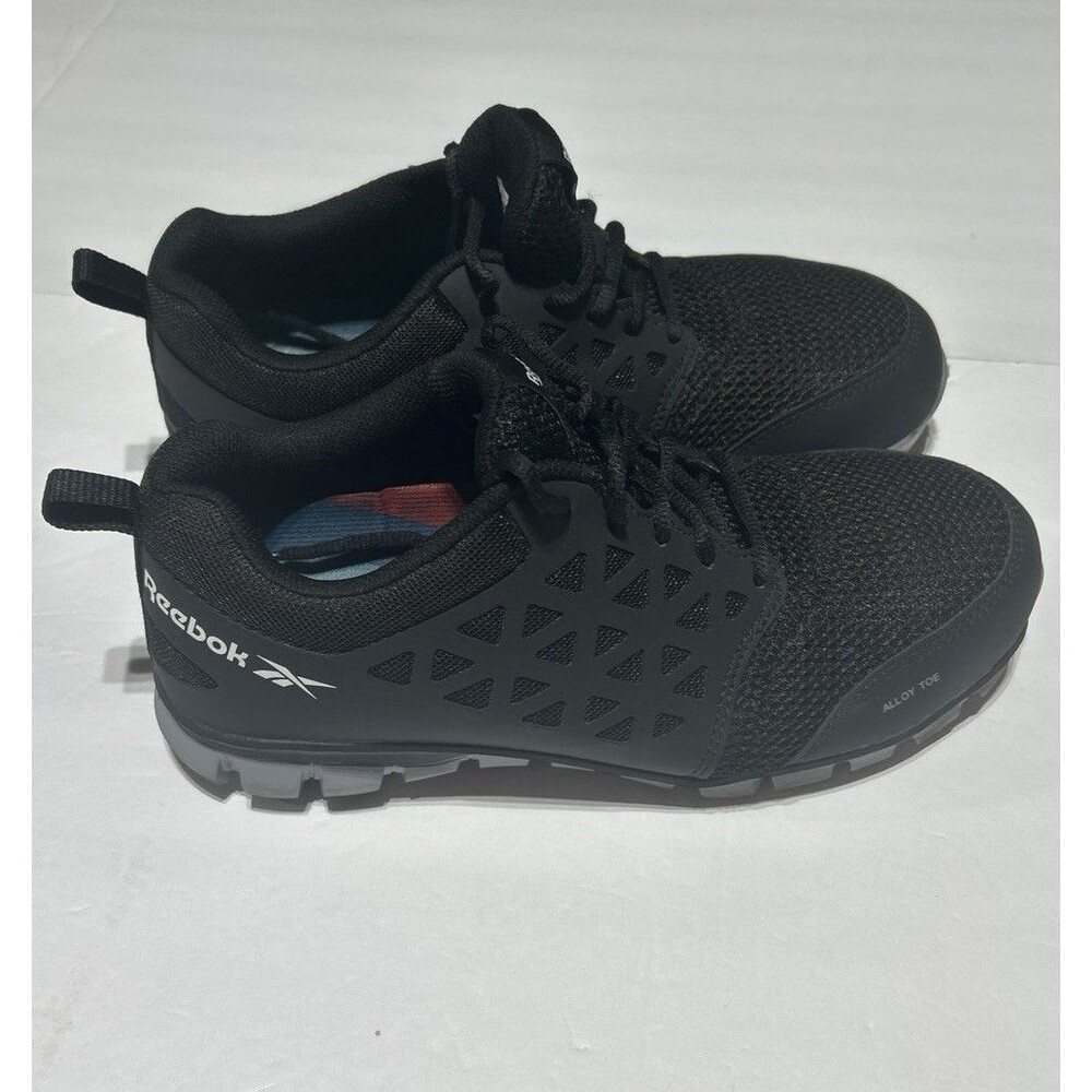 Reebok Work Sublite Cushion Alloy Toe Shoes Mens 9 Womens 11 EH Safety Black - Picture 5 of 8